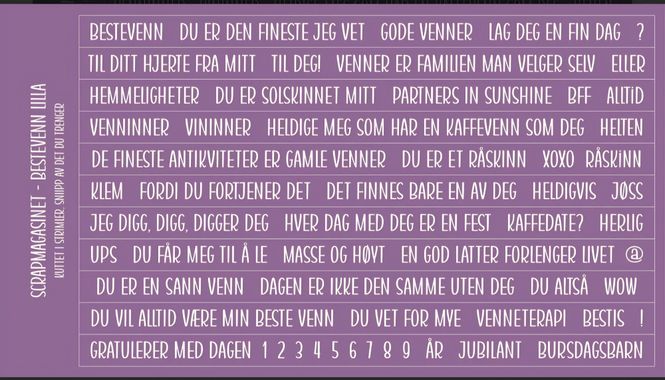 Hovedbilde Scrapmagasinet-Klistremerke-Bestevenn 10x15- ...