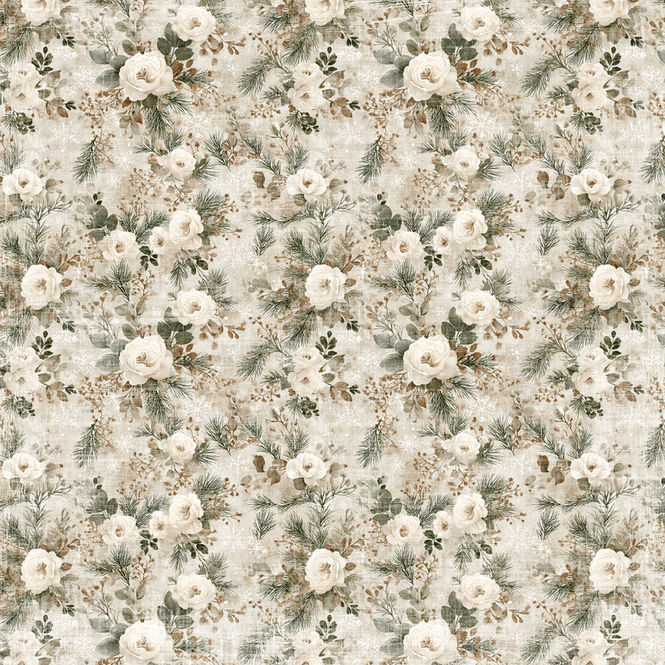 Hovedbilde Reprint-Papper Scrapbooking- Christmas Roses - ...