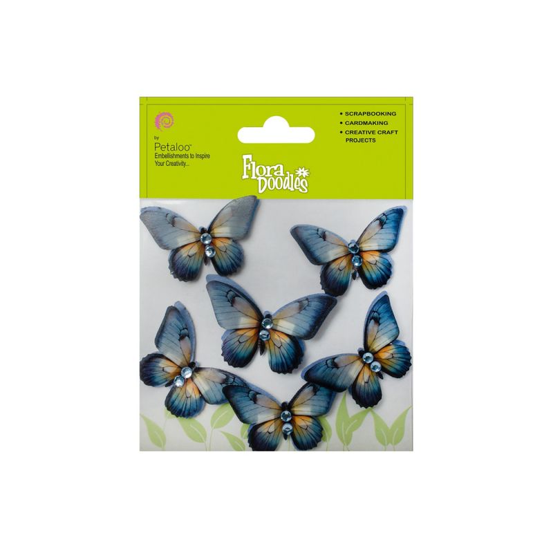 Little Birdie 3D Klistremerker Graceful Wings Sky Tones 6 Stk. -cr103907