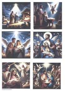 Hovedbilde Scrappehuset - Jul Bildeark 9- I en krybbe