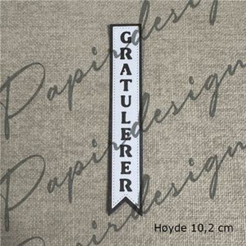 Papirdesign - Dies - Gratulerer 38 Vimpel -PD1593