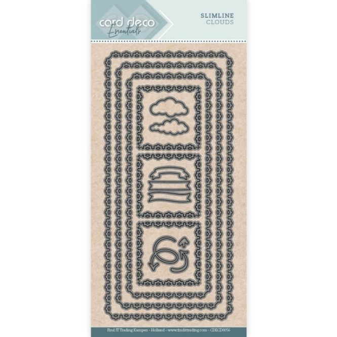 Hovedbilde Card Deco Slimline Dies Clouds- Med Skyer-56
