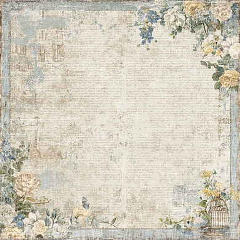 Reprint -Summer Meadow - Floral Frame-12x12inch- RP0756