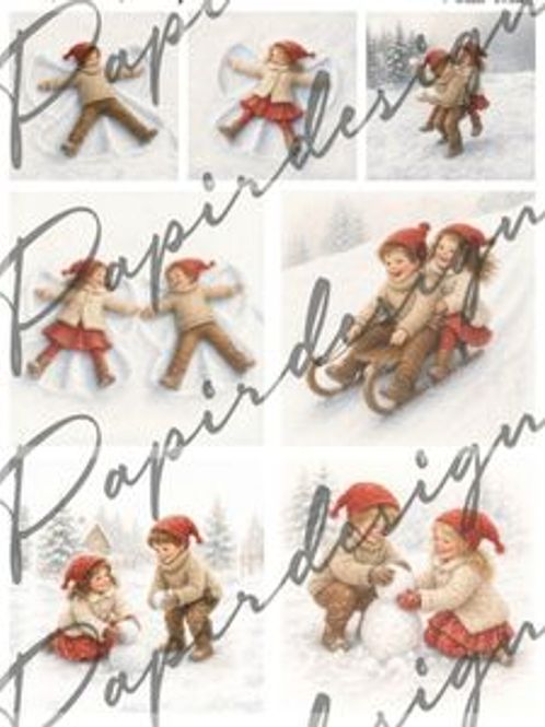 Hovedbilde Papirdesign - Nissebarn 3 - Motivark - pd1733