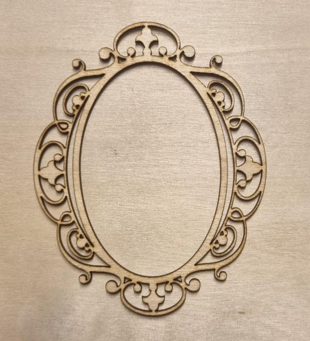 Hovedbilde Ramme vintage oval - Scrappehusets egen trepynt - ...