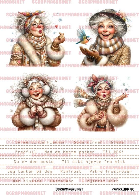 Scrapmagasinet-Papirklipp 80-Varme vinterklemmer