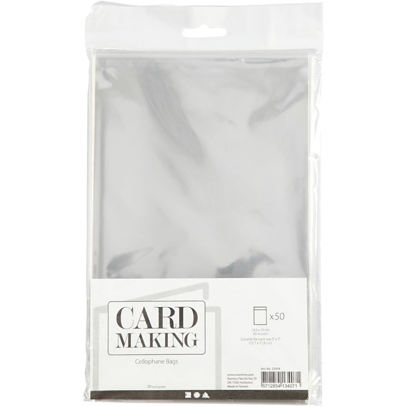 Cellofanposer-H: 19 cm, B: 14,5 cm, -50 STK I pakken-Card Making