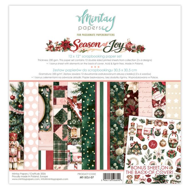 Hovedbilde Mintay- Season of Joy-Blokk-12x12 inch