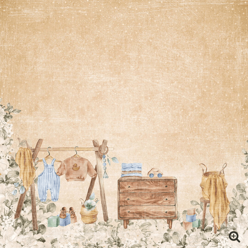 Reprint-Paperpack- Vintage Baby- blokk- 6x6 Inch 