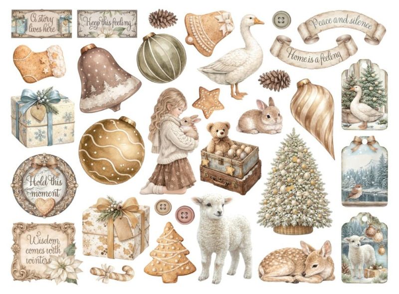 Stamperia- White Christmas – Die Cuts