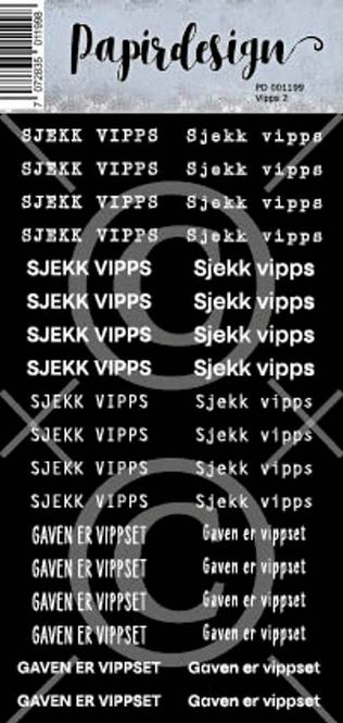 Hovedbilde Papirdesign - Ord klistremerker - Vipps 2-PD ...
