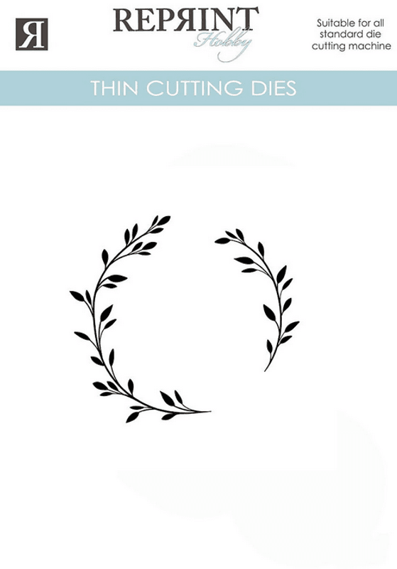 Reprint - Dies - grener med blad-2 st - 63 x 45 og 48 x 20 mm-RD087
