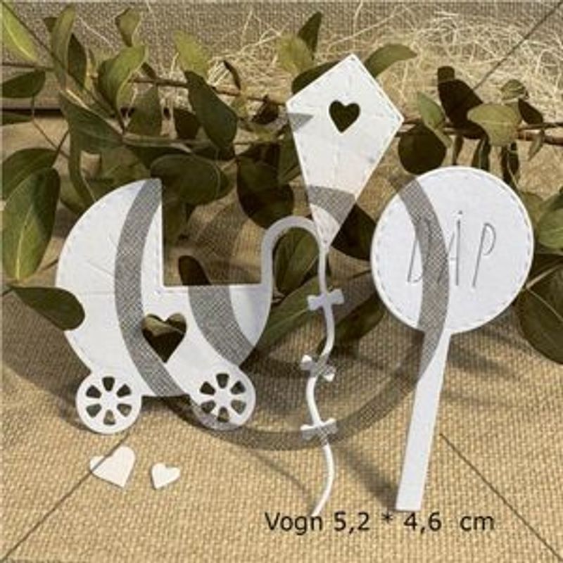  Små babydies 2- Dies fra papirdesign- PD 1582