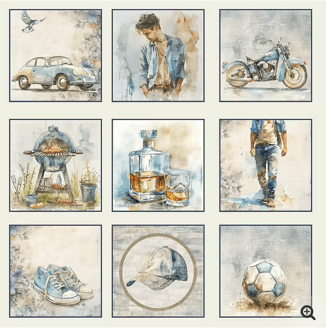 Hovedbilde Guys-Cards RP0634- 12x12 inch fra Reprint