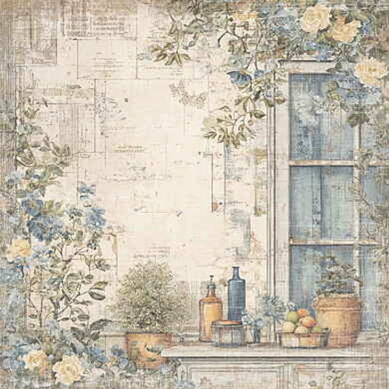 Reprint - Summer Meadow Collection-blokk - 8x8 inch