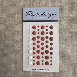 Hovedbilde Papirdesign-Dotter-dotter- Dotte Vintage r&oslash;d, ...