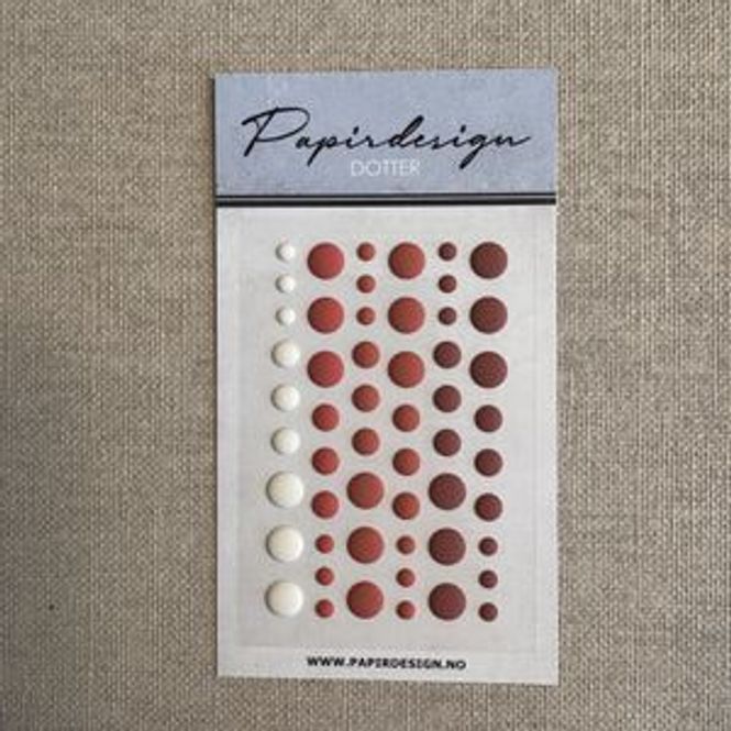 Hovedbilde Papirdesign-Dotter-dotter- Dotte Vintage rød, ...