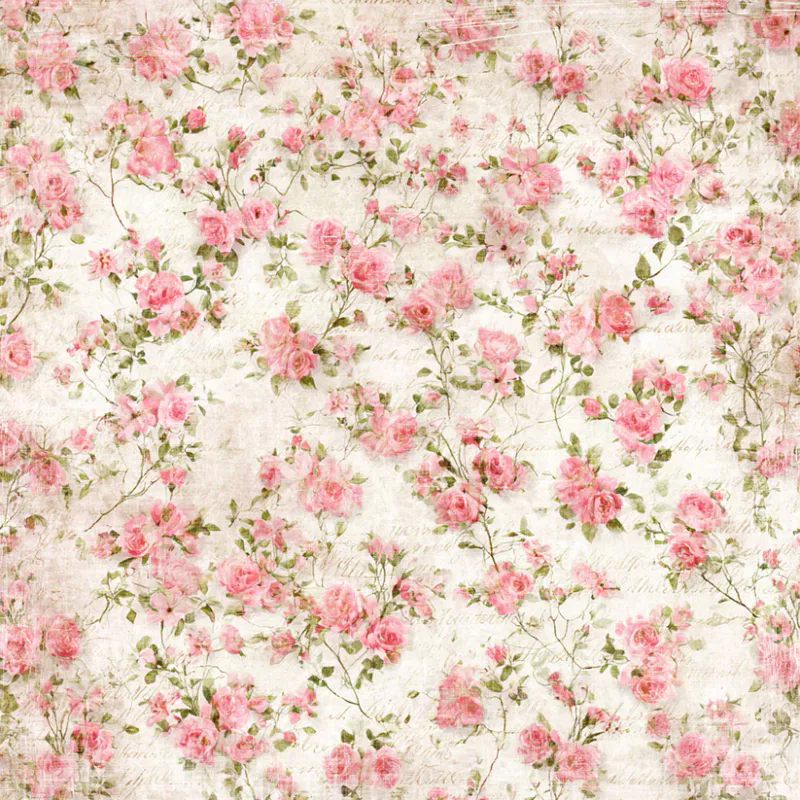 Reprint -Summer Garden- Butterflies and roses - 12x12 inch-RP0751
