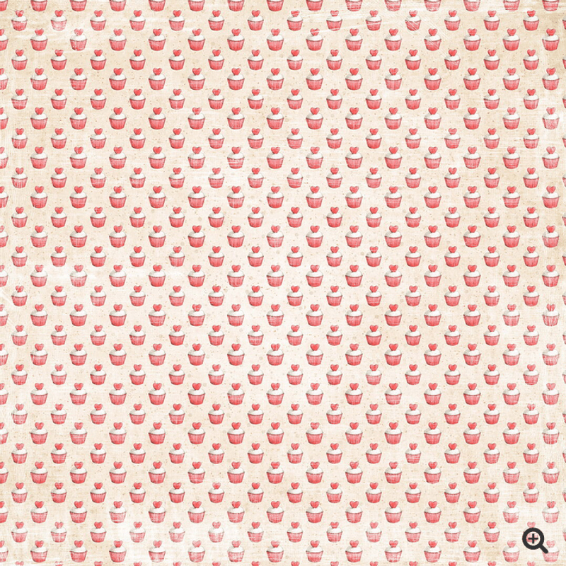 Reprint- Hearts- Blokk- 8x8inch