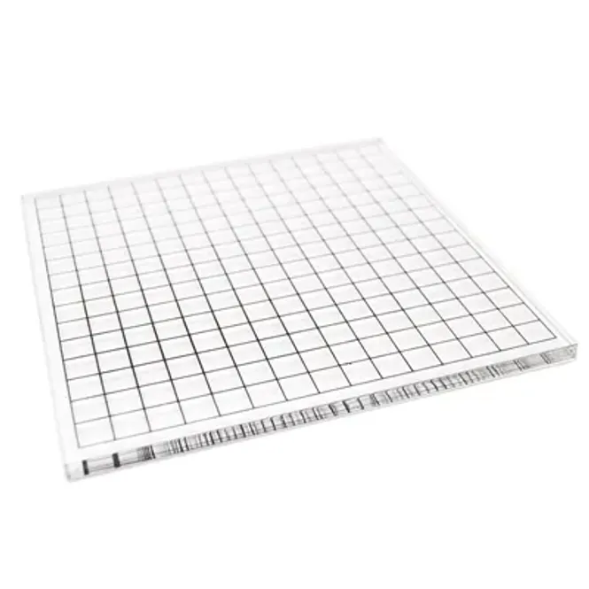 Hovedbilde Rutet Akrylkloss til stempel 16x16cm fra Kort og ...