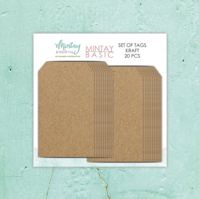 Hovedbilde Mintay Basic – Kraft Tags, 20stk 