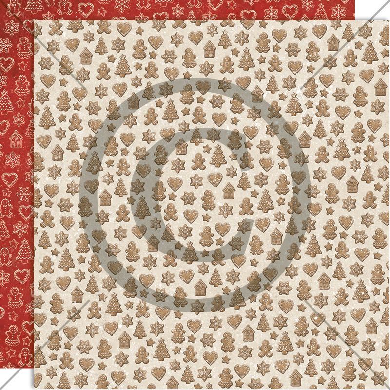 Juleminner - Pepperkakebakst - Tosidig mønsterark fra Papirdesign - pd1716