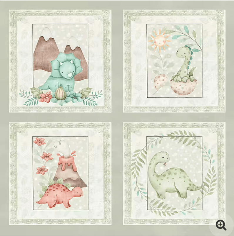 Reprint-Paperpack Dinos- blokk- 6x6 Inch