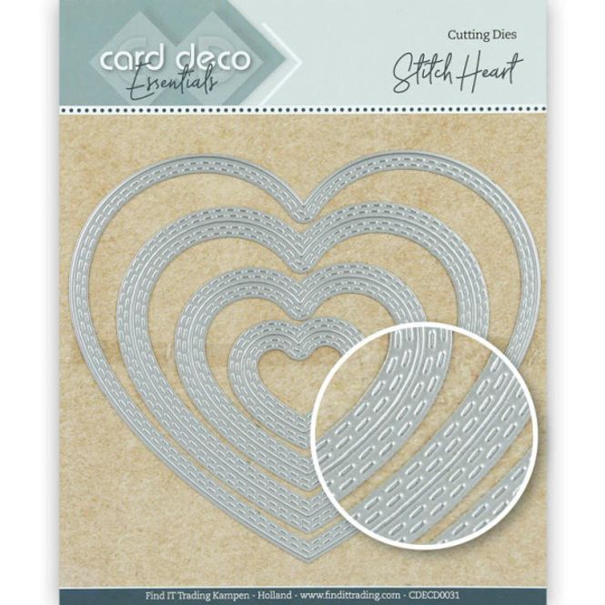 Hovedbilde Card Deco Essentials Dies Stitch Heart -Dobbelt ...