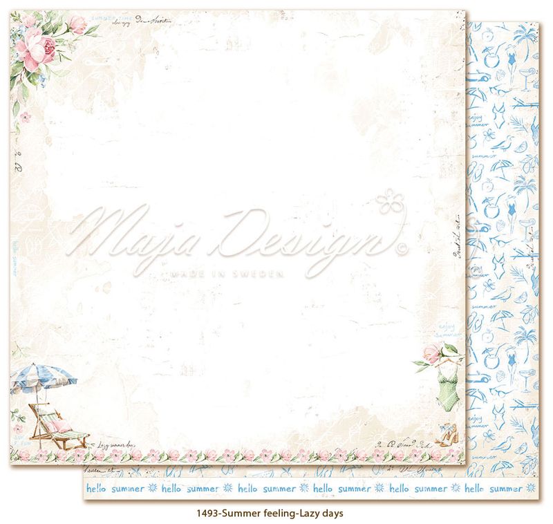 Maja Design Summer Feeling – 12×12 Blokk med møsnterark og monochrome ark