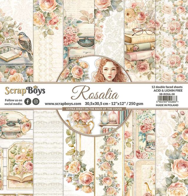 Hovedbilde Rosalia blokk 12x12 inch 08 fra scrapboys